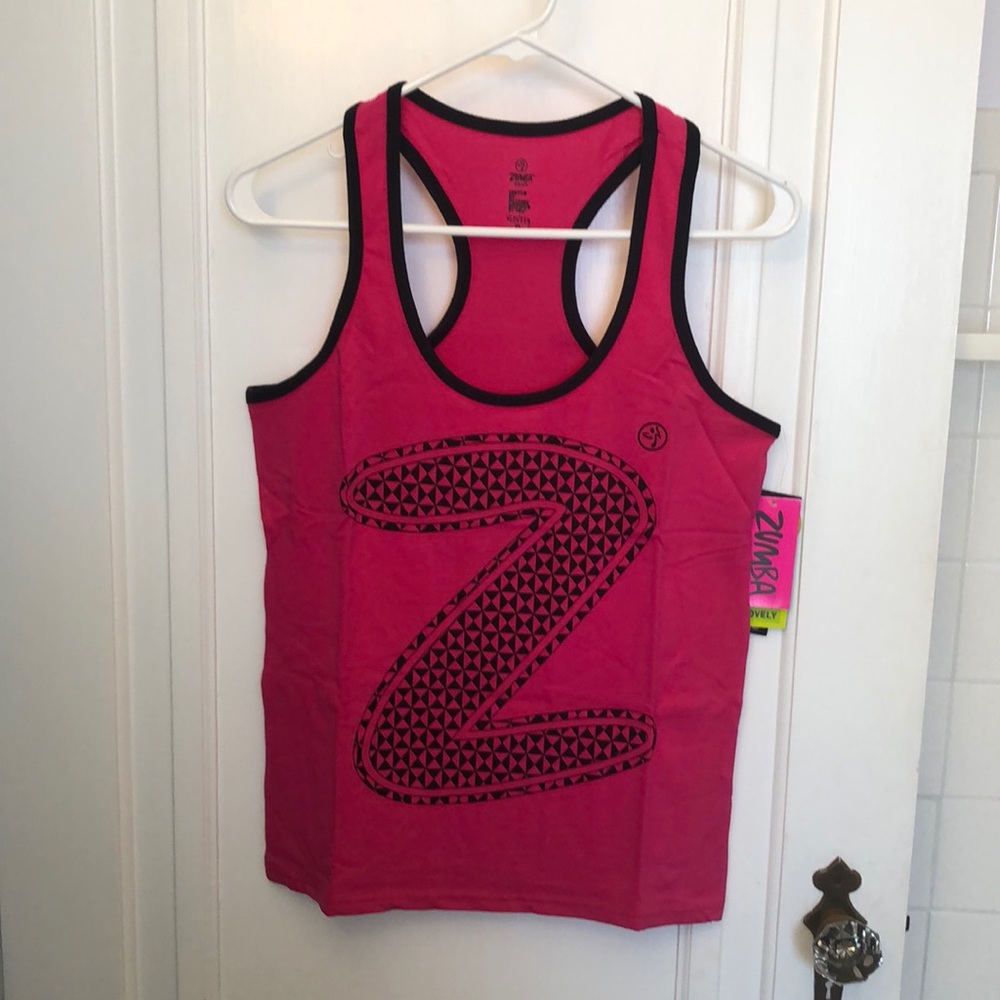 NWT Zumba Wear, XL Racerback, Back to the Fuschia